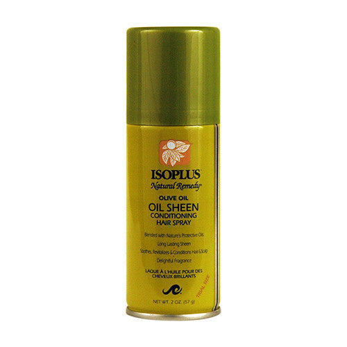 Isoplus Natural Remedy Olive Oil Sheen Conditioning Hair Spray, 2 Oz
